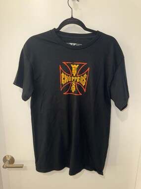 West Coast Choppers Double Cobra Iron Cross Graphic T-Shirt